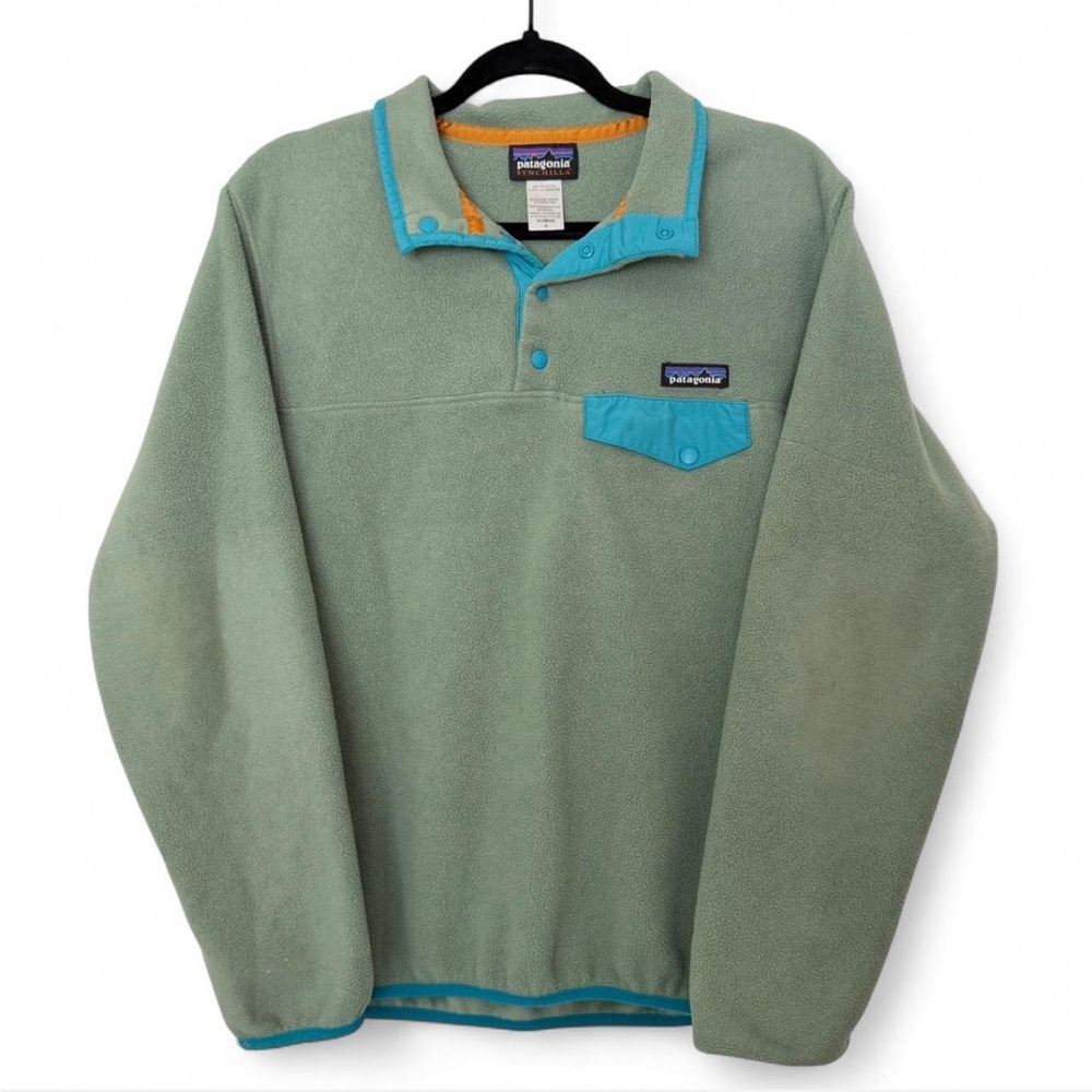 Patagonia Teal Fleece Pullover with Pocket